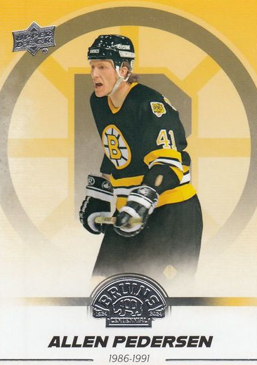 řadová karta ALLEN PEDERSEN 23-24 UD Boston Bruins Centennial číslo 61